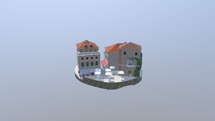 1DAE07 City Scene - Dubrovnik 3D Model