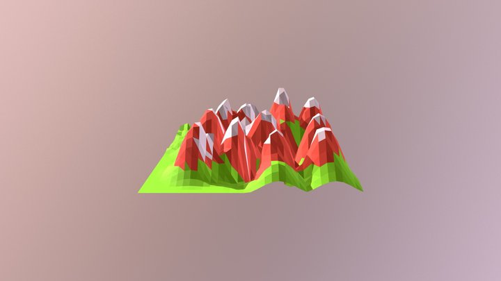 Low Poly Basic Terrain 3D Model