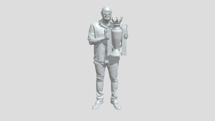 Man holding trophy 3D Model