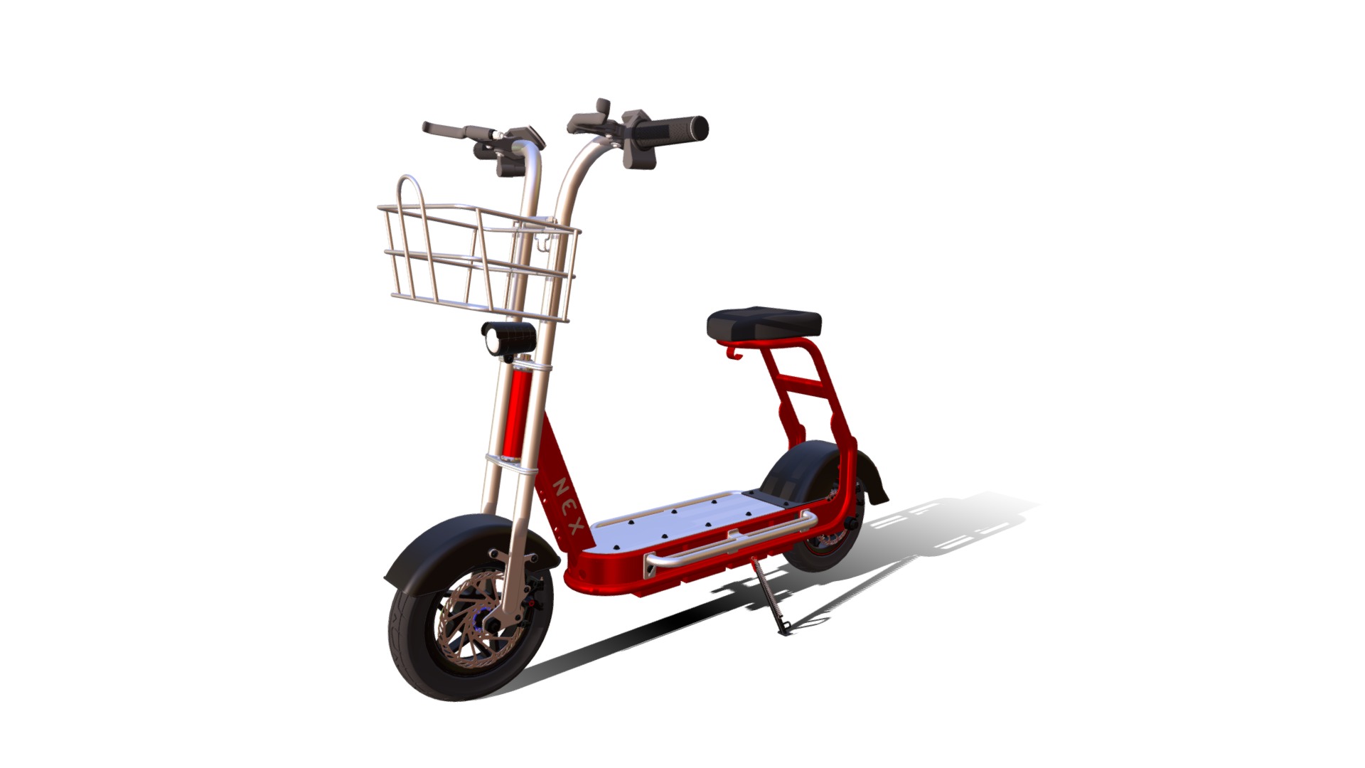 3D model SCOOTER - This is a 3D model of the SCOOTER. The 3D model is about a red and white scooter.