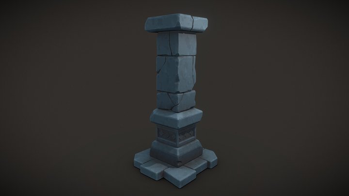 Stylized column 3D Model
