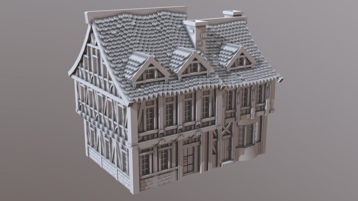 Tudor building 01 3D Model