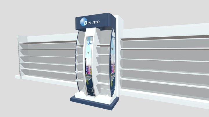Dermo Promo Stand Design 3D Model