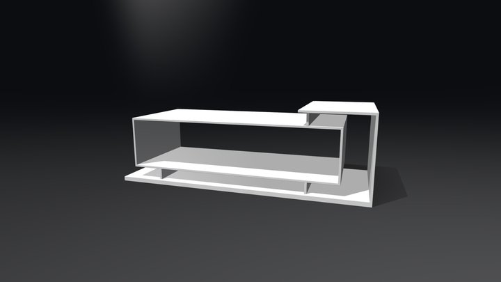 White coffee table 3D Model