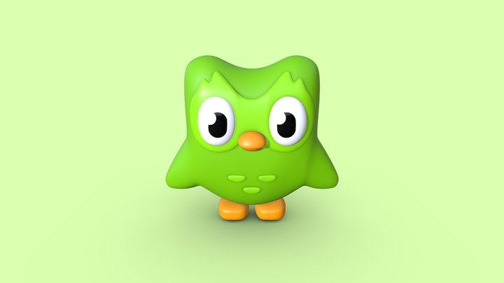 Duolingo 3D Model