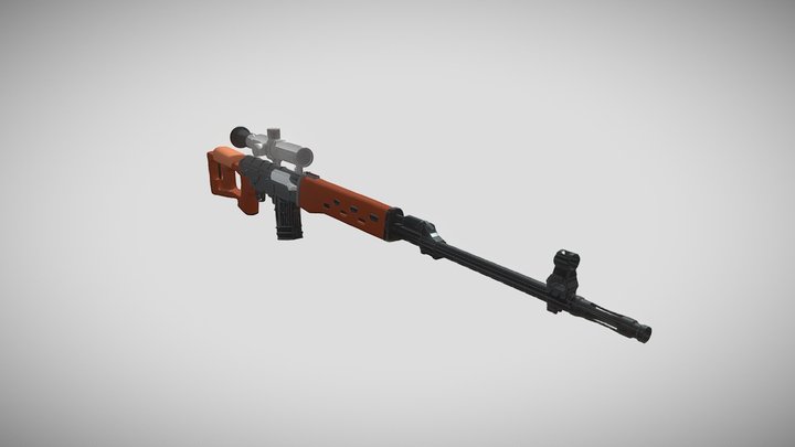 SVD Dragunov 3D Model
