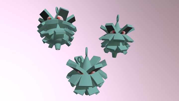Pineco Ornaments 3D Model