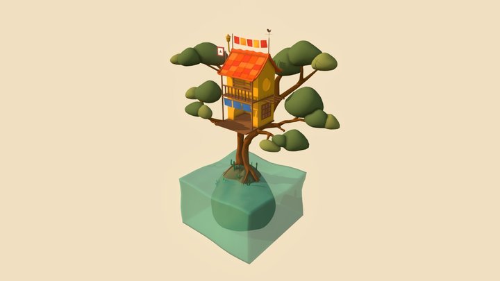 Island Bird House 3D Model