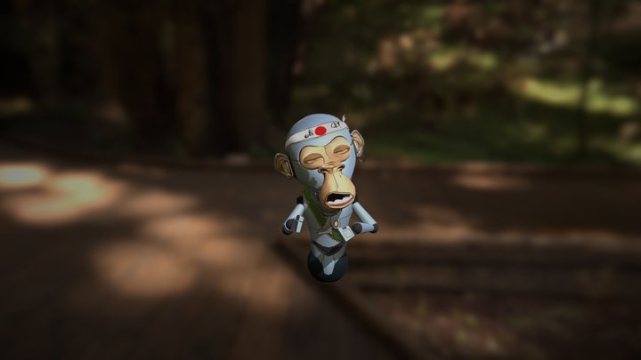 Funny Monkey NFT 3D Model