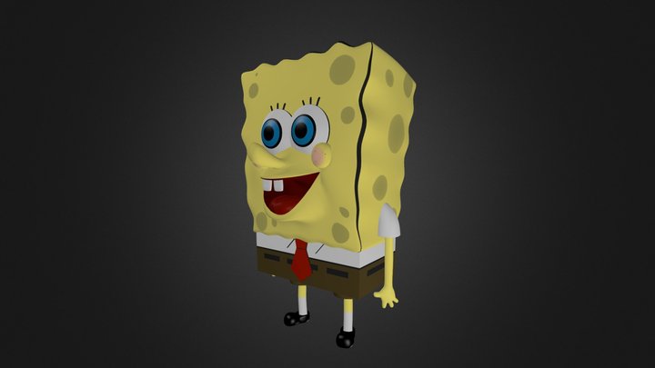 SpongeBob 3D model. Fanmade 3D Model