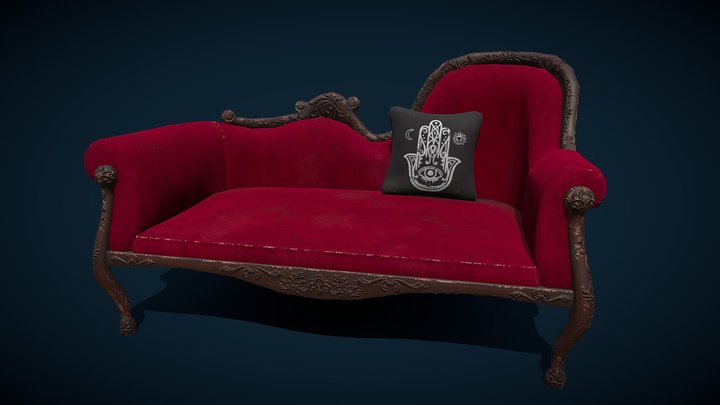 Gothic sofa 3D model