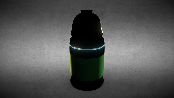 High-tech sci-fi Bottle 3D Model