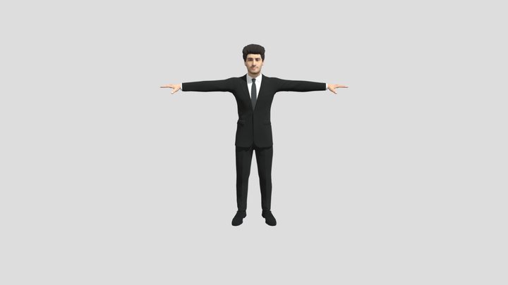A Man in suit 3D Model
