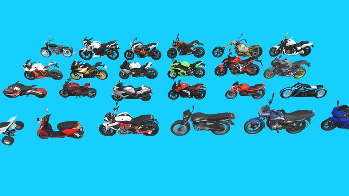 Bikes Pack 3D Model