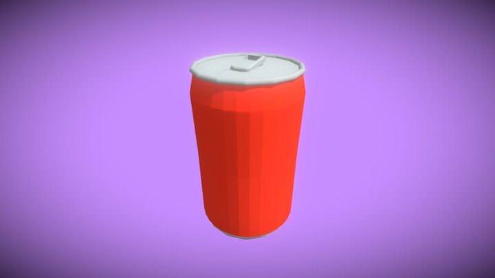 Stylized Low-Poly Soda Can 3D Model