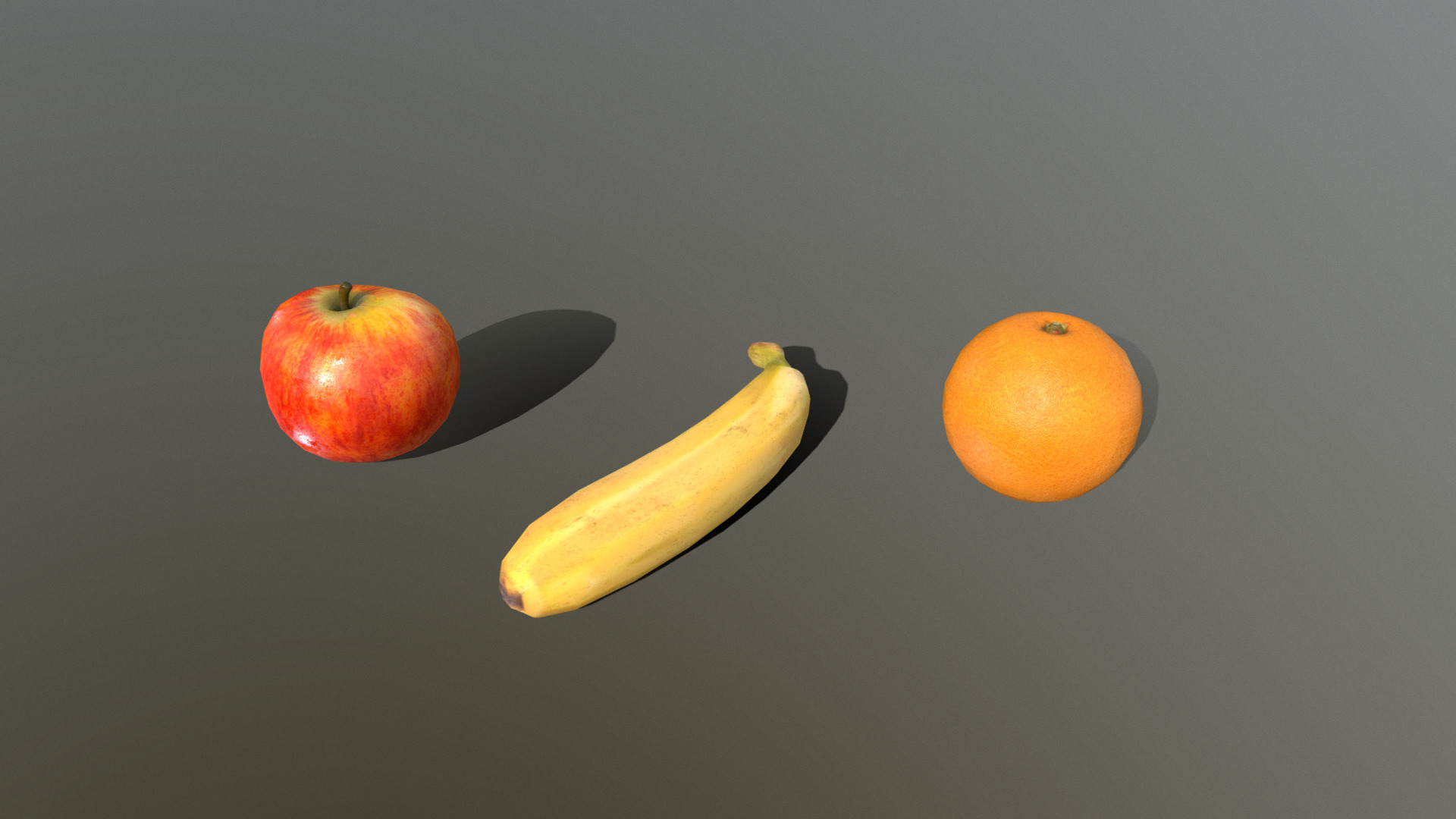3D model HIE Fruit D180302 - This is a 3D model of the HIE Fruit D180302. The 3D model is about a banana and an orange.