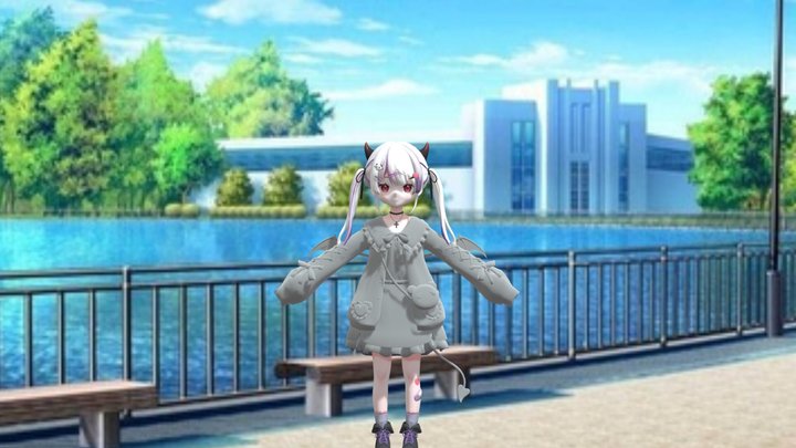 anime girl character 3D Model