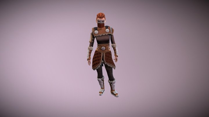 Stylized Bounty Hunter Character 3D Model