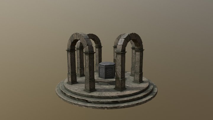 Forest Ruins Temple 3D Model