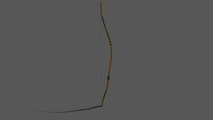 Japanese Long Bow 3D Model