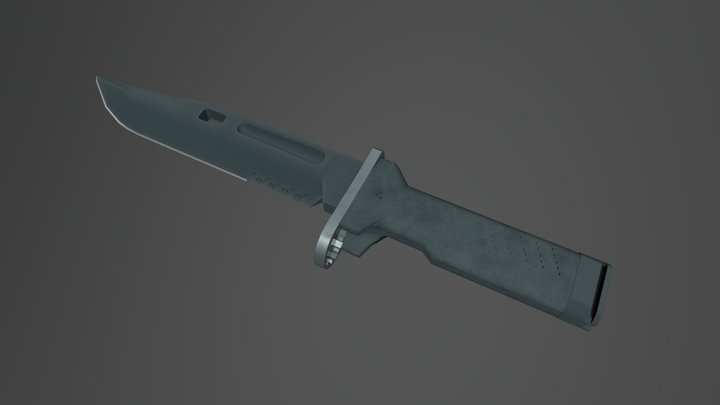 Military Bayonet 3D Model