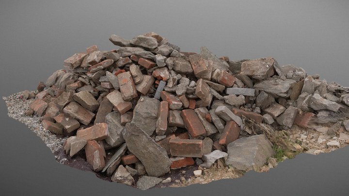 Dirt brick pile 3D Model