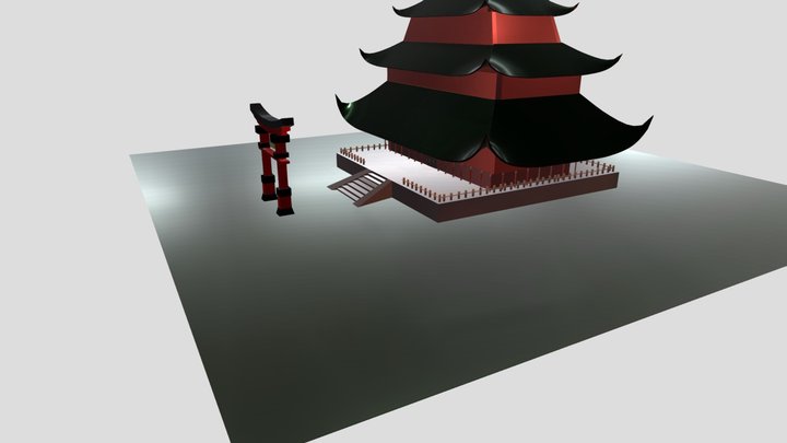 Chinese temple 3D Model