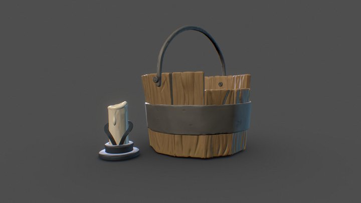 DS - Asset 2 - Bucket/Candle 3D Model