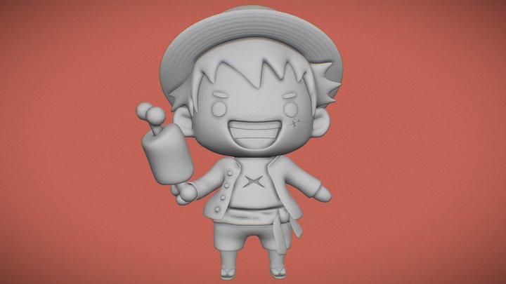 Luffy Chibi - One Piece 3D Model