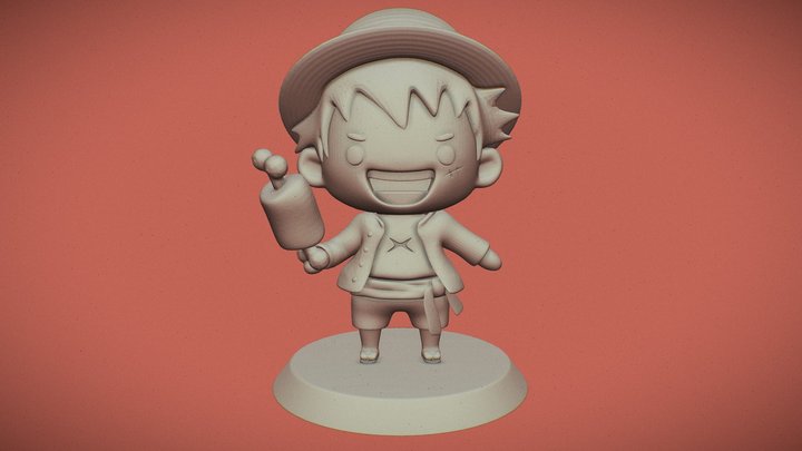 Luffy Chibi - One Piece 3D Model