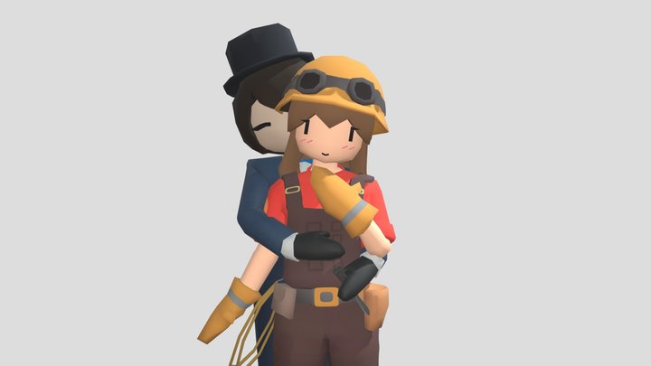 Mia and Bell (Fem-Spy / Fem-Engie) 3D Model
