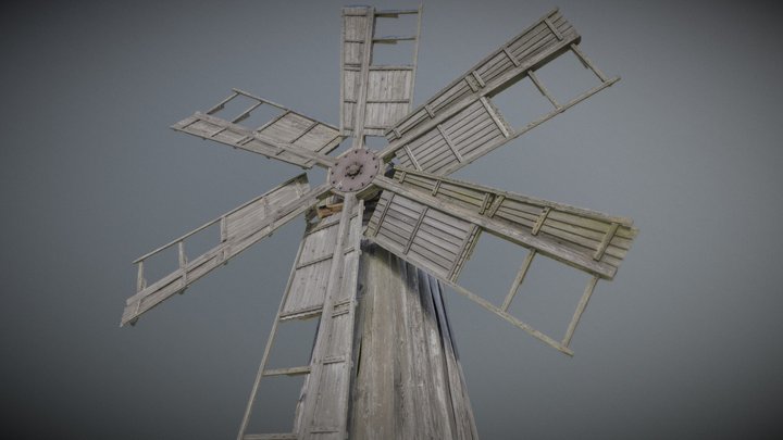 Windmill from the village of Bogdanka, Poland 3D Model