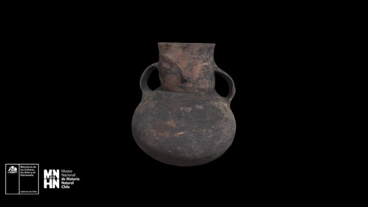 Vasija Llolleo con rostro antropomorfo modelado – Free 3D Model STL