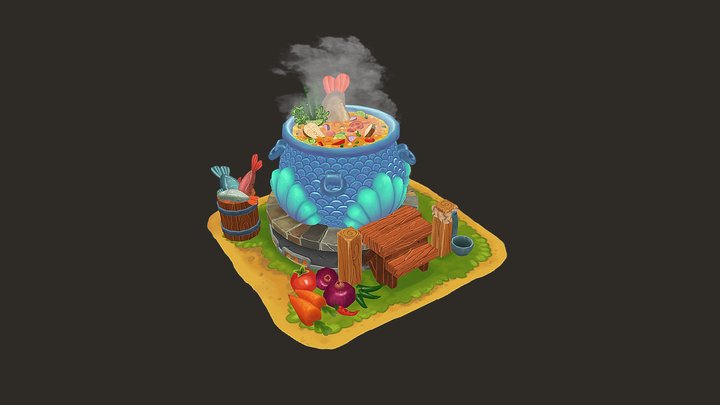 FishSoup_Pot 3D Model