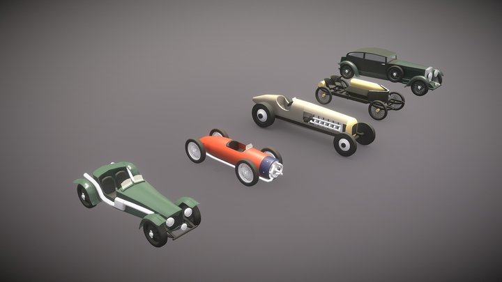 old cars 3D Model