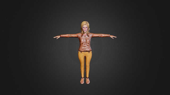 Woman Free Simple Fbx model 3D Model