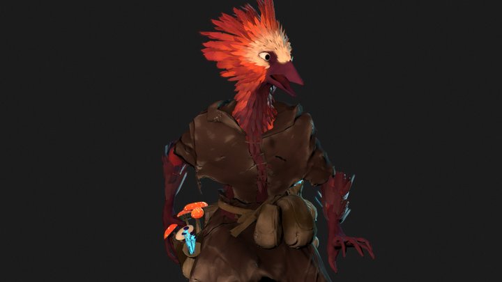 Aeson the Birdfolk 3D Model