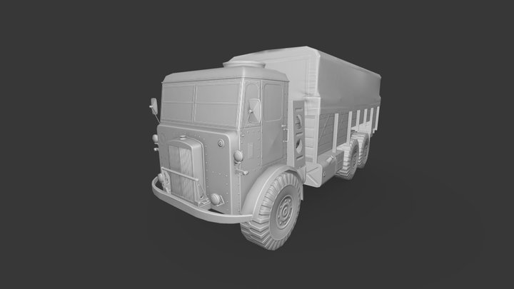 Truck "Leyland Hippo" Baked 3D Model