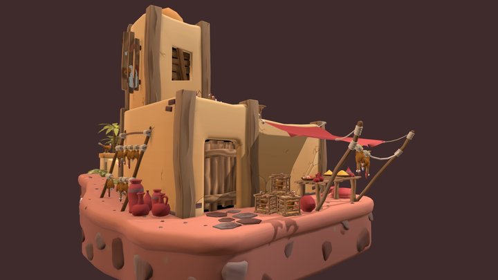 Egypt and chicken revolutions || Stylized art 3D Model