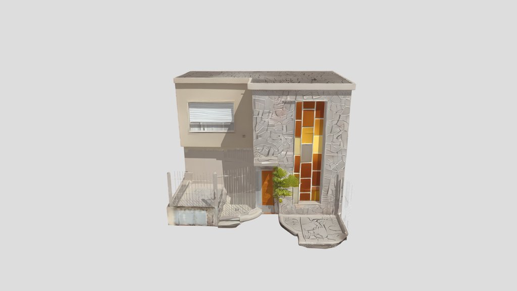 A high-quality 3D model. 80s residencial