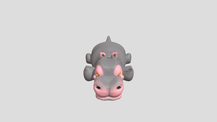 Hippopotamus ( hippo ) 3D Model