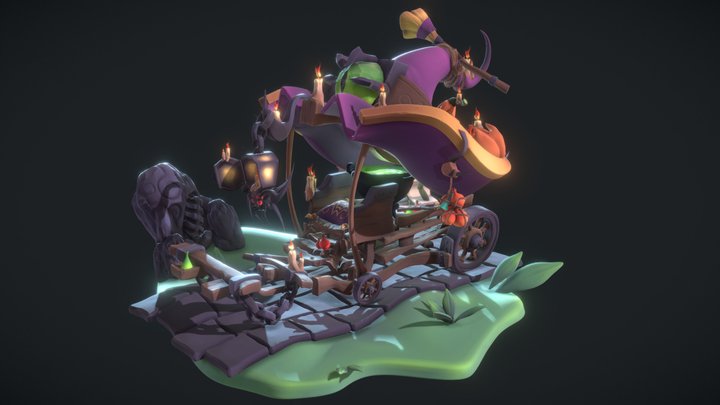 Traveling Wagon - Hallow's Eve Fantasia 3D Model