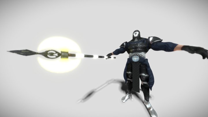 Bulk Man Sci Fi Warrior 3D Model