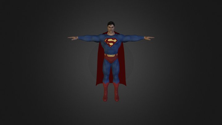Superman rig 3D Model