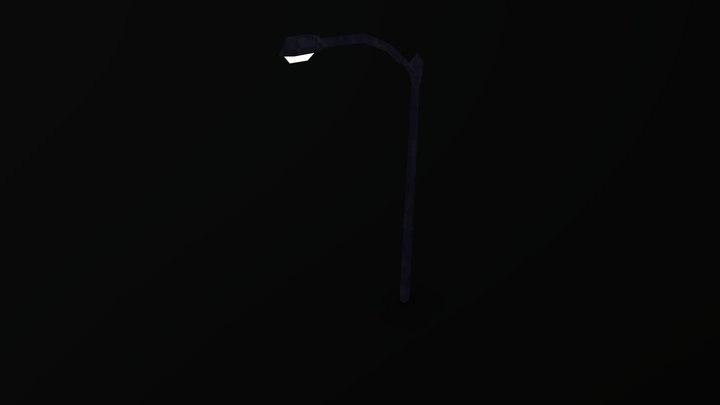 Low poly/PS1 style street lamp 3D Model