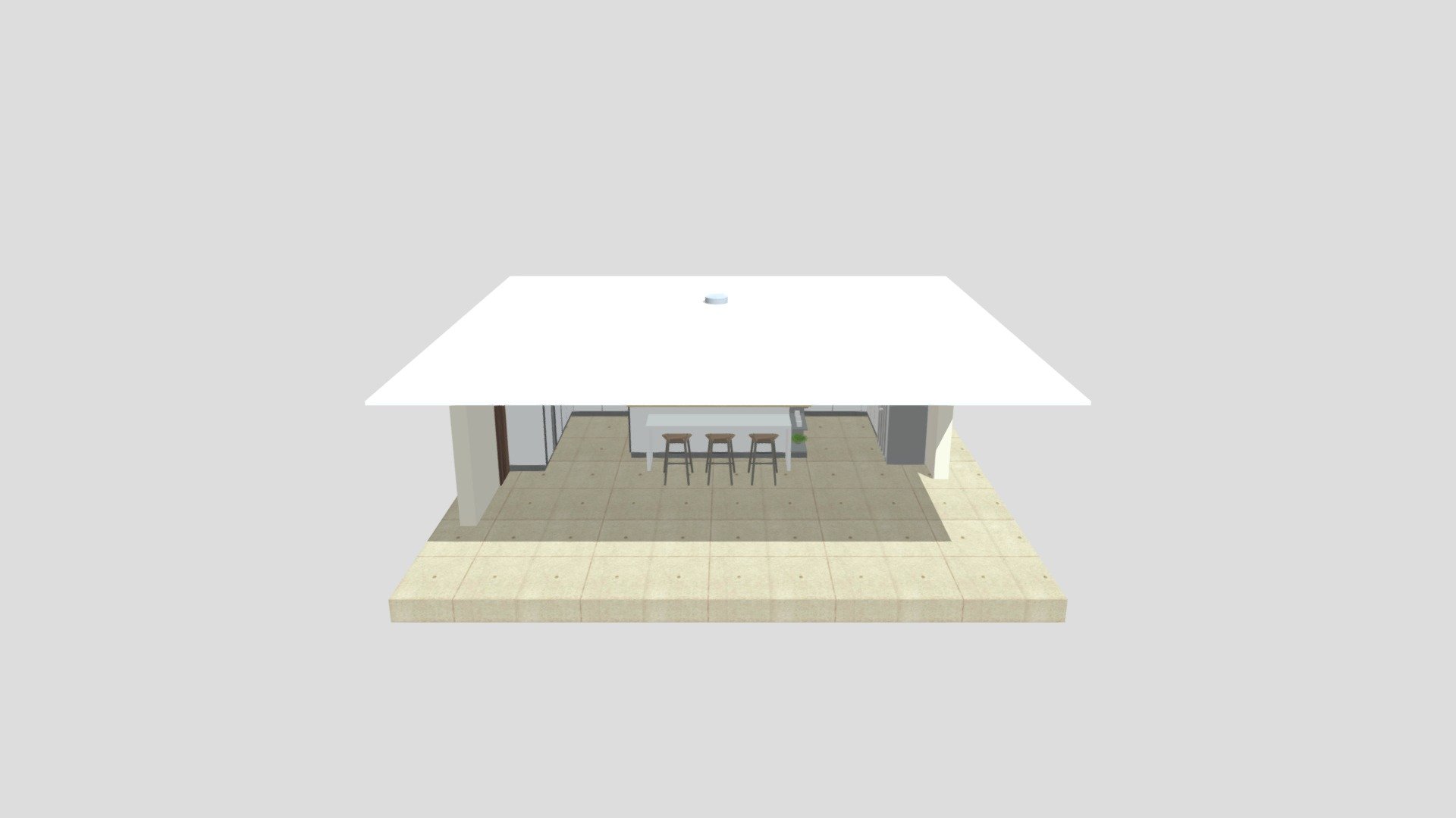 Kitchen design - 3D model by uroosakhalid1992 [5a445bb] - Sketchfab