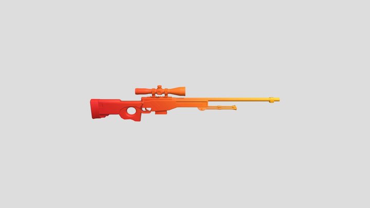 Krunker Sniper Rifle 3D Model