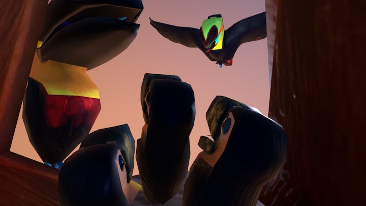 Toucan Family - Low Poly Challenge 3D Model