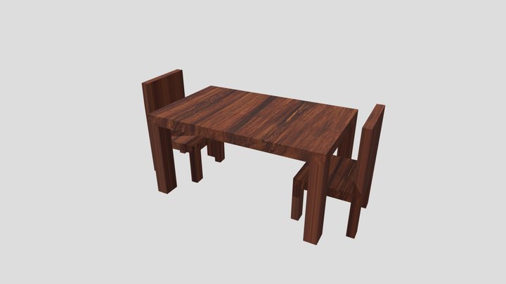 Table Chair 3D Model