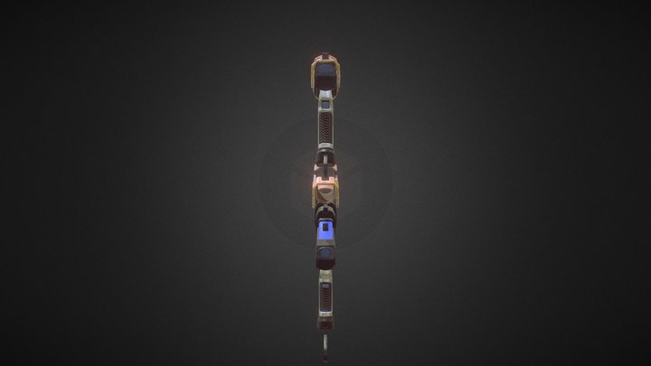 Rapid Fire Pulse-Gun 3D Model